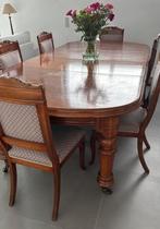 Engelse tafel met 6 stoelen, Antiek en Kunst, Ophalen