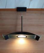 Design LED hanglamp zwart metaal/glas, Huis en Inrichting, Lampen | Hanglampen, Ophalen, Zo goed als nieuw, Glas, 75 cm of meer