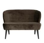 WOOOD donkergroene bank 2 personen met rugleuning, Huis en Inrichting, Ophalen, Minder dan 75 cm, Rechte bank, Minder dan 150 cm