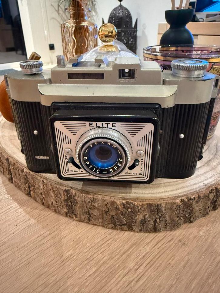 FEX Elite vintage camera — met leren hoesje, Audio, Tv en Foto, Fotocamera's Analoog, Gebruikt, Ophalen of Verzenden