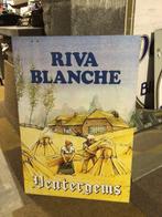 Dubbelzijdig reclamebord in ijzer Lucifer / Riva Blanche Den, Verzamelen, Ophalen, Reclamebord