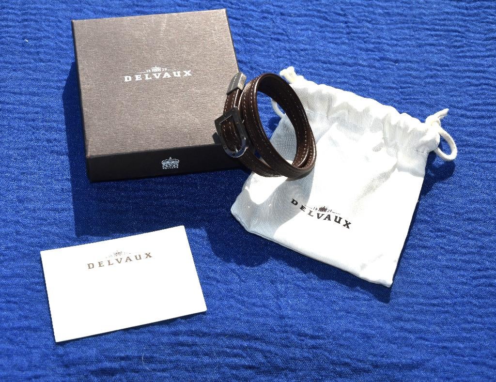 Delvaux Leren Wikkelarmband met certificaat, Handtassen en Accessoires, Tassen | Damestassen, Zo goed als nieuw, Overige typen