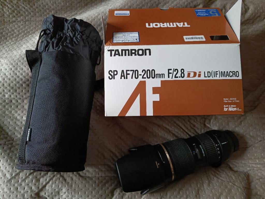 Objectif Tamron (Nikon) SP AF70-200mm F/2.8 Di LD (IF) Macro, Ophalen, Zo goed als nieuw, Accessoires