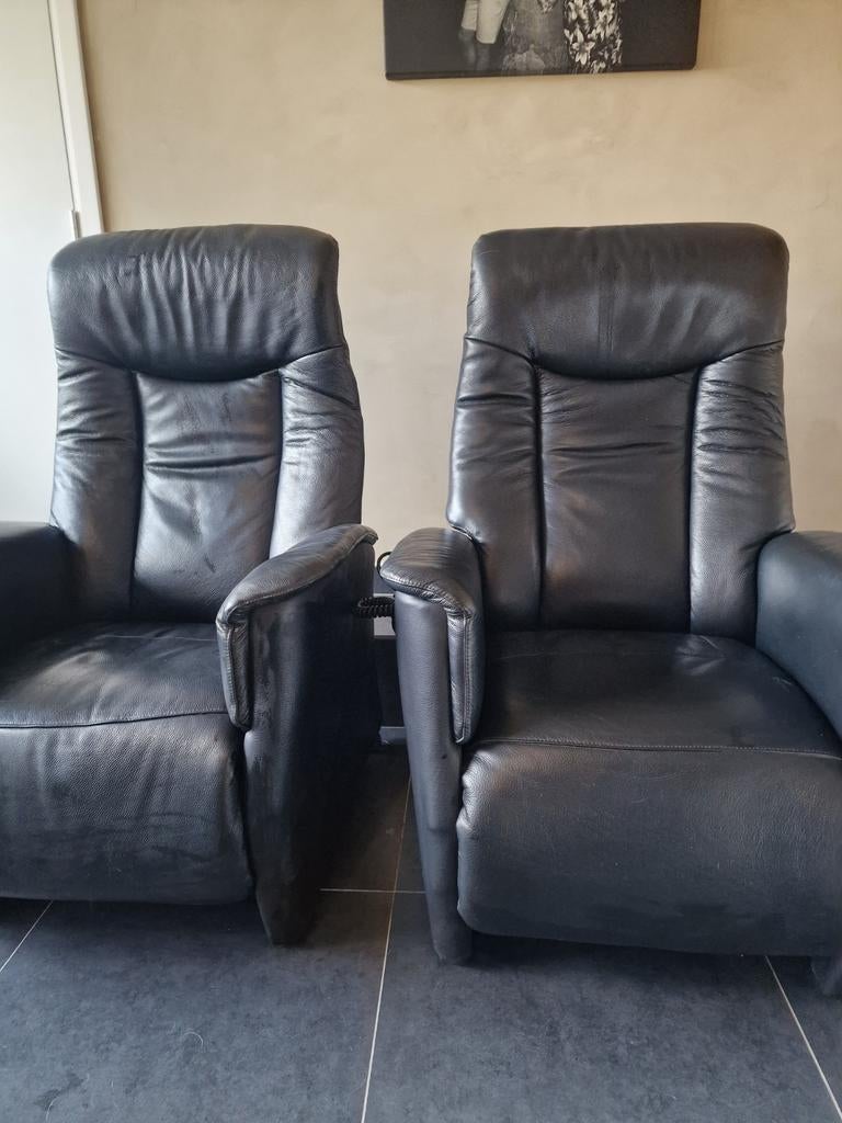 2 elektrische zetels, Huis en Inrichting, Fauteuils, Ophalen, Leer