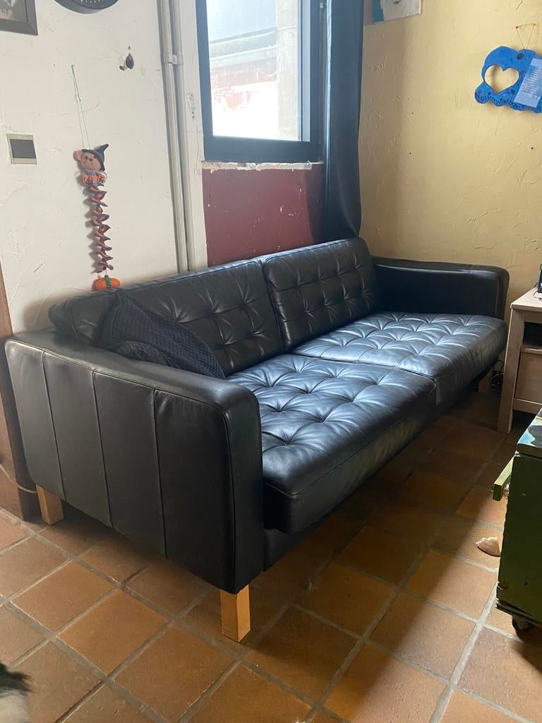 Zetel Leder, Ophalen, Gebruikt, Driepersoons, Leer