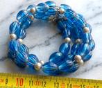 lot kralen blauw ovaal en zilver sparkle mix +- 65, Ophalen of Verzenden, Nieuw, Kraal