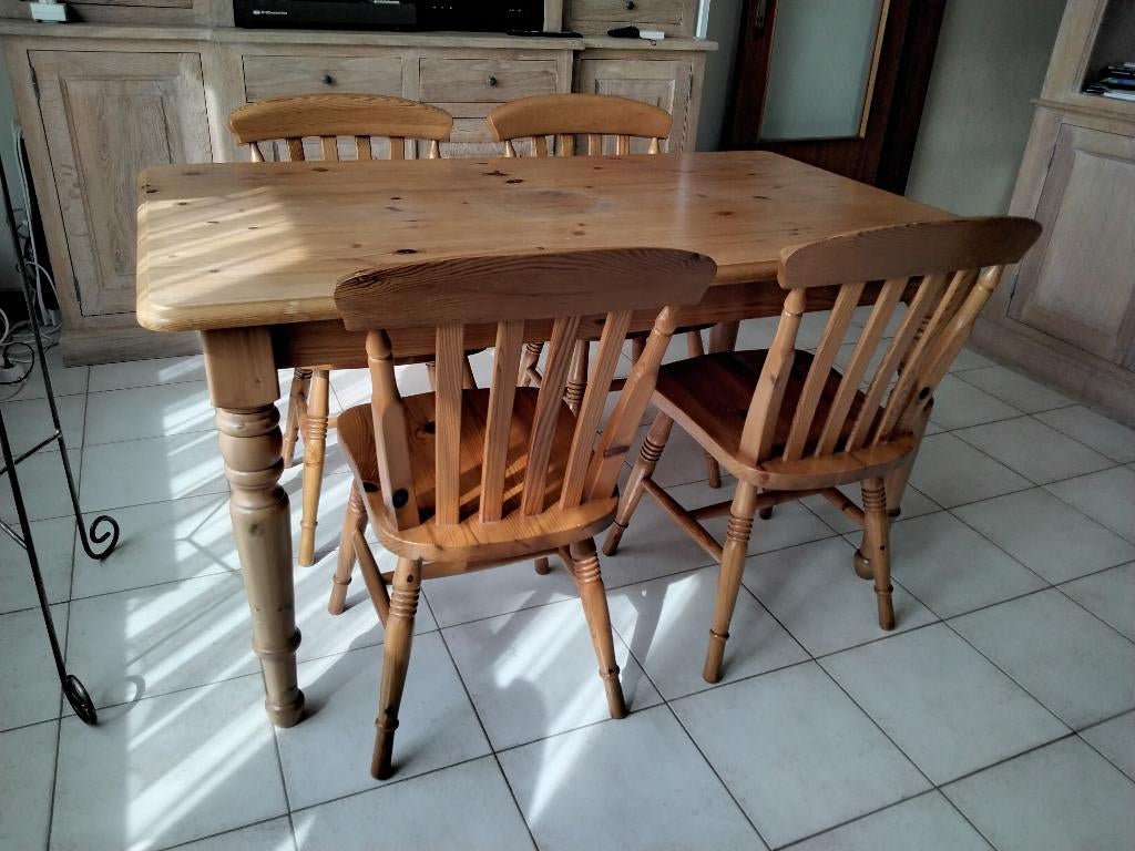 Tafel en stoelen, Ophalen, Gebruikt, 100 tot 150 cm, 50 tot 100 cm
