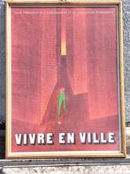 Lithographie vivre e ville de jean michel folon, Enlèvement ou Envoi