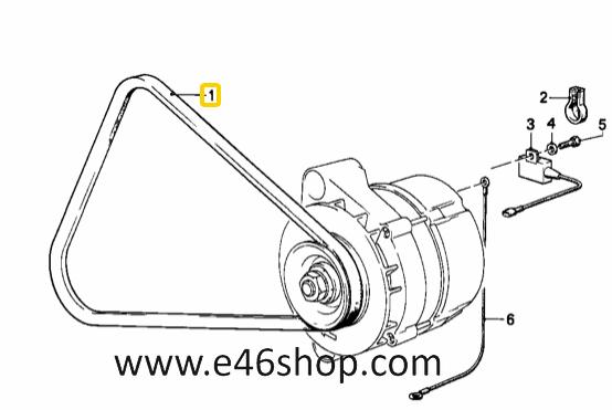 Multiriem BMW 1502 E21 E30 1500 E12 E28 OE 12311268675, Neuf, -, -, Enlèvement ou Envoi