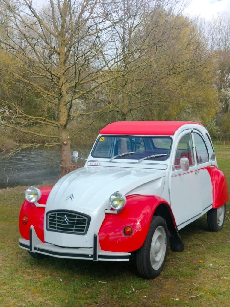 Citroën 2CV6, Auto's, Citroën, Bedrijf, Te koop, 2CV, Benzine, Cabriolet, 5 deurs, Handgeschakeld, Wit, Overige kleuren, Stof