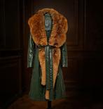 Burberry Faux fur-trimmed leather coat nieuw, Kleding | Dames, Jassen | Winter, Verzenden, Zwart, Maat 42/44 (L), Nieuw