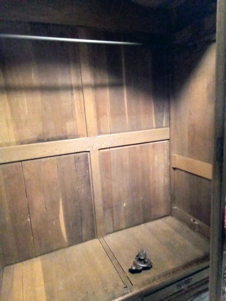 Garde robe penderie en chêne, Maison & Meubles, Avec espace de penderie, 100 à 150 cm, Enlèvement, Utilisé