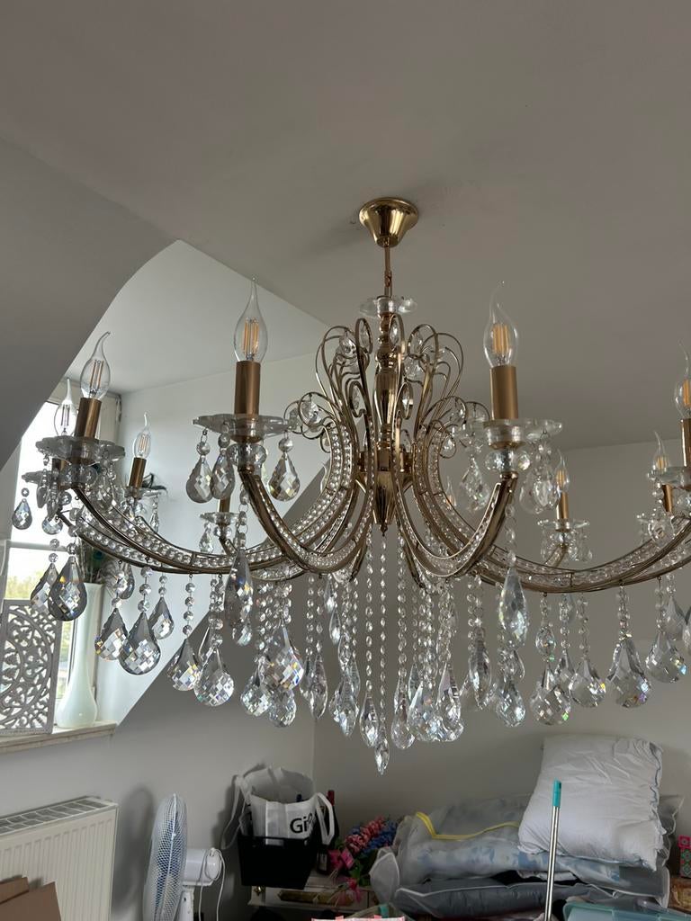 Prachtige GROTE kristallen luster. Als nieuw !!!, Ophalen, Zo goed als nieuw
