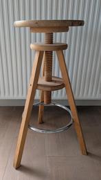 Iconische 1990s vintage houten Ikea Ringo verstelbare kruk, Huis en Inrichting, Barkrukken, Ophalen of Verzenden