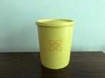 Tupperware retro voorraad doos voorraaddoos geel bloem, Ophalen of Verzenden, Zo goed als nieuw, Geel