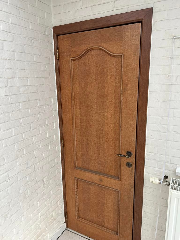 Fineer/hout-look deuren te koop! Apart of als bundel, Doe-het-zelf en Bouw, Ophalen, Minder dan 80 cm, Zo goed als nieuw, 200 tot 215 cm