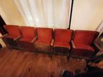 Vintage bioscoopstoeltjes (5-zit) – Vrijstaand – Antwerpen, Antiek en Kunst, Antiek | Meubels | Stoelen en Sofa's, Ophalen