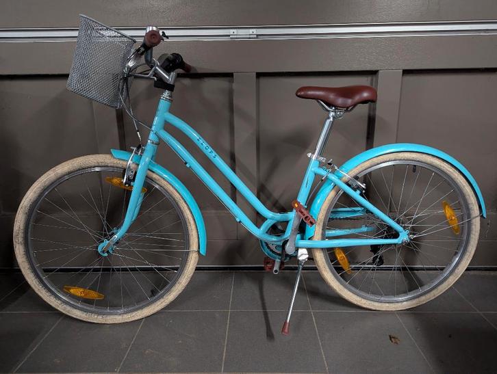 B'TWIN Elops 500 Meisjesfiets - 24 inch - Blauw, Fietsen en Brommers, Fietsen | Meisjes, Gebruikt, 24 inch, Handrem, Versnellingen