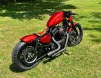 Harley Iron Bobber 883xl 2013 1200km Candy Orange, Motos, Éclairage LED, 2 cylindres, Particulier, 883 cm³