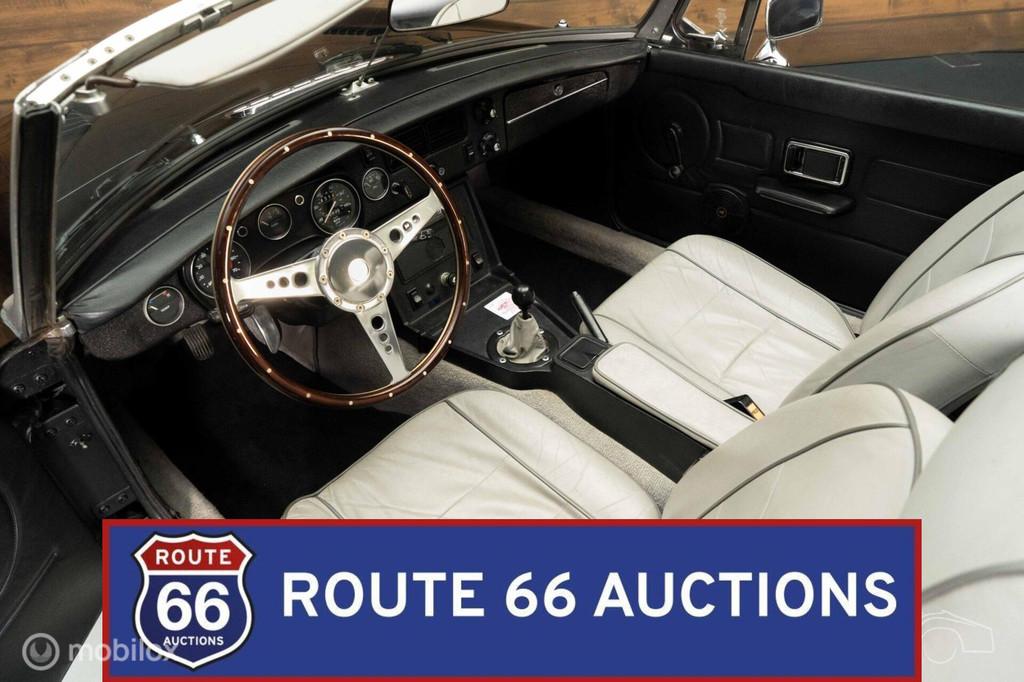 MG MGB V8 Cabriolet | 1980 | Route 66 Auctions, Auto's, Zwart, Bedrijf, Handgeschakeld, Overige carrosserie