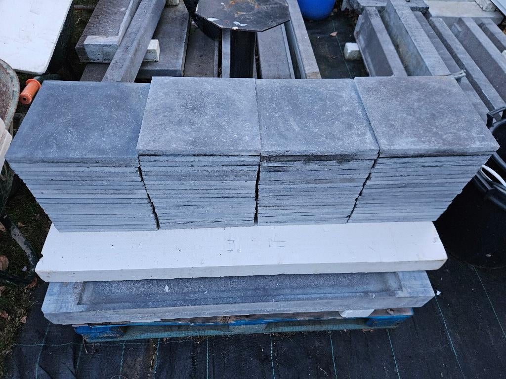 Prachtige Tegels Belgische blauwsteen, Ophalen, Nieuw, 5 tot 10 m², Terrastegels