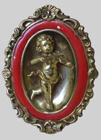 Vergulde muurkader bisquit engel., Antiek en Kunst, Ophalen