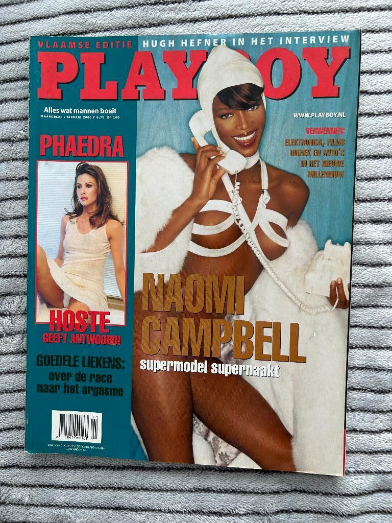 Playboy Januari 2000 : Naomi Campbell, Verzamelen, Tijdschriften, Kranten en Knipsels, Ophalen of Verzenden, 1980 tot heden, Tijdschrift