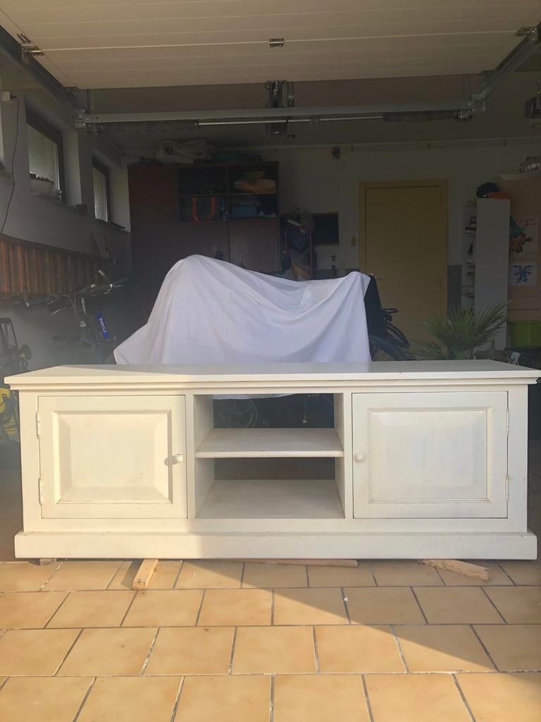 Witte eiken tvkast, Huis en Inrichting, Ophalen, Zo goed als nieuw
