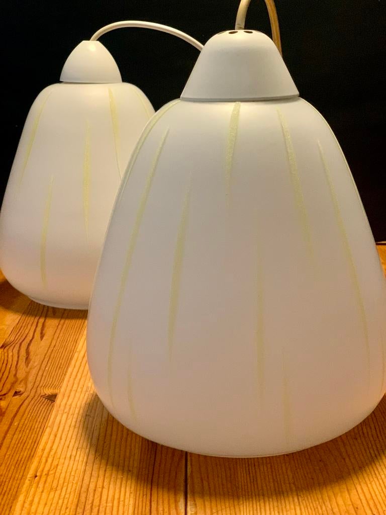 Vintage lampen, Ophalen, Zo goed als nieuw, Glas