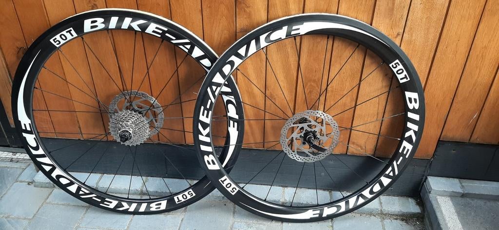 Bike Advice T50 carbon wielen, Bike Advice, Comme neuf, Enlèvement, Carbone