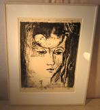 Prachtige Moderne Litho - Vrouw en Baby - gesigneerd, Antiek en Kunst, Ophalen of Verzenden