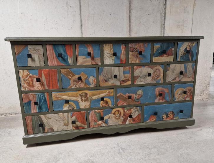 Vintage apothekerskast ladekast, Huis en Inrichting, Kasten | Ladekasten, Ophalen