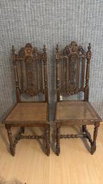 2 Houten  stoelen, Antiek en Kunst, Ophalen
