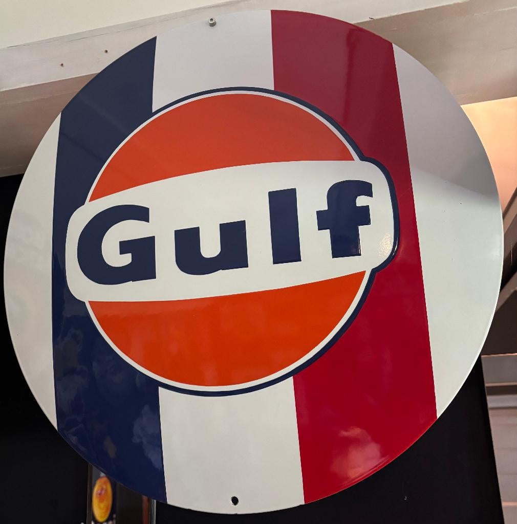 emaille reclamebord gulf, Ophalen of Verzenden, Nieuw, Reclamebord