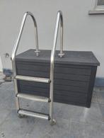 Zwembadtrap RVS, Ophalen, Zo goed als nieuw, Ladder