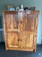 Massief houten buffetkast - Landelijke stijl - 4 deuren, Huis en Inrichting, Kasten | Buffetkasten, Ophalen, Met deur(en), 100 tot 150 cm