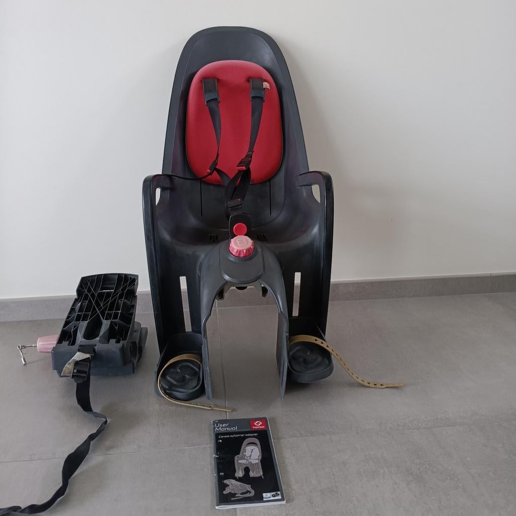 Hamax zwarte fietsstoel voor bagagedrager, Ophalen