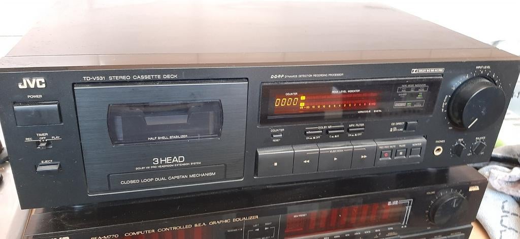 JVC Model TD-V531 Stereo 3-kops cassettedeck recorder Dolby, Ophalen of Verzenden, JVC