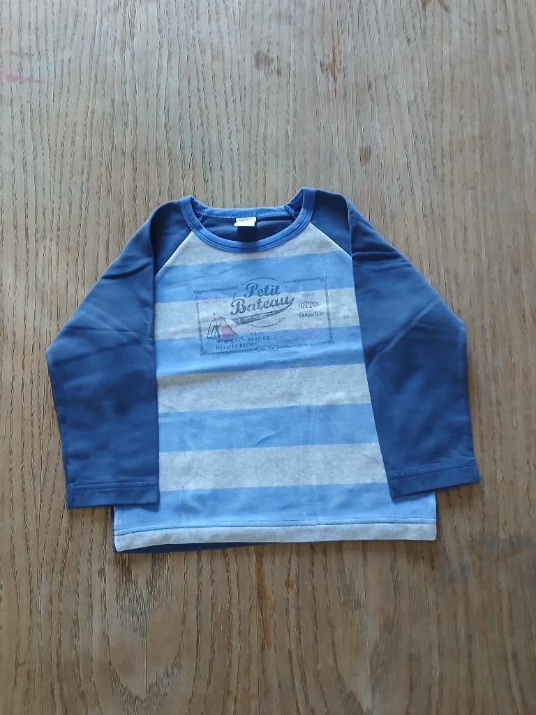 Petit Bateau Pyjamatop - Maat 102 (4 ans) - Blauw Gestreept, Kinderen en Baby's, Kinderkleding | Maat 104, Nacht- of Onderkleding