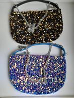 2 mooie glittertasjes, Enlèvement ou Envoi, Neuf, Bleu