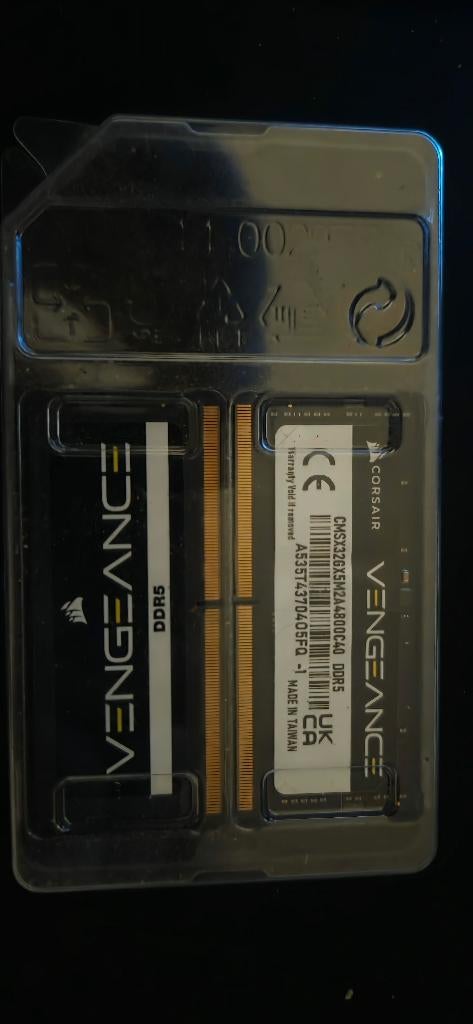 Corsair Végeance 2x16 GB DDR5 ramstick, Computers en Software, RAM geheugen, 32 GB, Ophalen of Verzenden, Zo goed als nieuw, DDR5