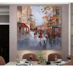 Handgeschilderd olieverf schilderij op canvas 60 x 60 cm, Antiek en Kunst, Ophalen of Verzenden