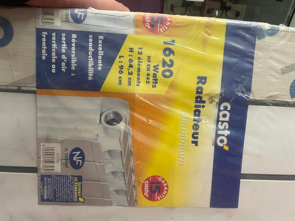 Radiator Casto 1620watt wit, Ophalen, 30 tot 80 cm, Radiator, Nieuw