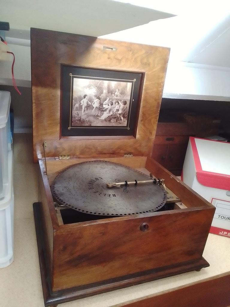 Rare - Music Box "Polyphon" Napoléon III Second Empire, Ophalen, Gebruikt