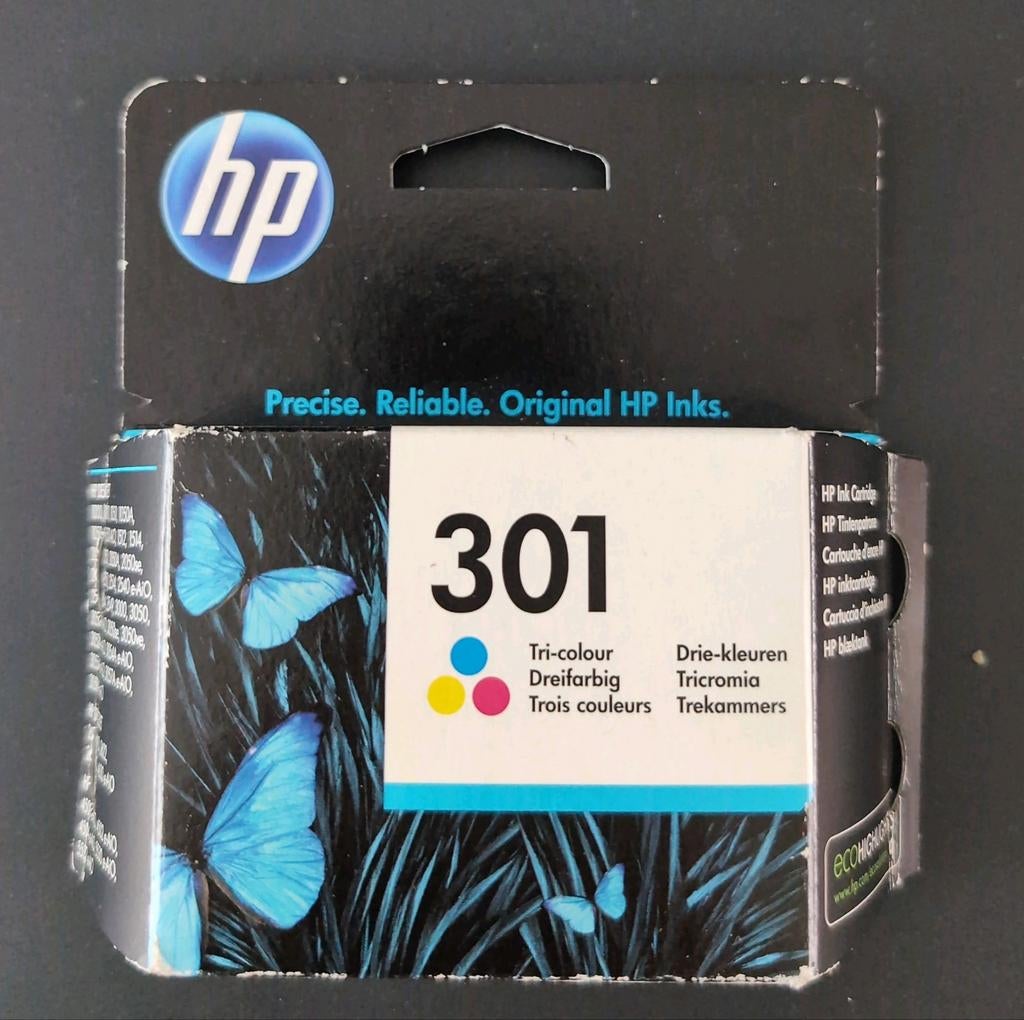 HP 301 originele drie-kleuren inktcartridge, Informatique & Logiciels, Fournitures d'imprimante, Enlèvement ou Envoi
