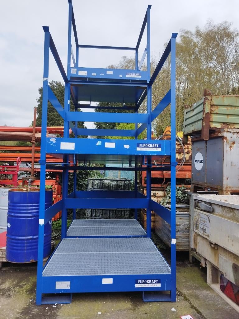 Opvangbak - lekbak voor 4 x 200L - stapelbaar - Eurokraft, Ophalen of Verzenden, Zo goed als nieuw, Geen idee, Info@timshop.be
