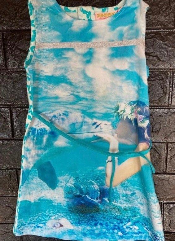 Robe d'été turquoise « Someone » - taille 104/4 ans - Neuve, Neuf, Robe ou Jupe, Enlèvement ou Envoi, Someone