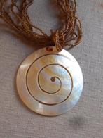 echt parelmoer, 3 exotische nieuwe kettingen, Met hanger, Wit, Nieuw, Ophalen of Verzenden