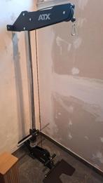 Wallmounted cable pulley + seated row seat, Sport en Fitness, Ophalen, Buik, Krachtstation, Aluminium