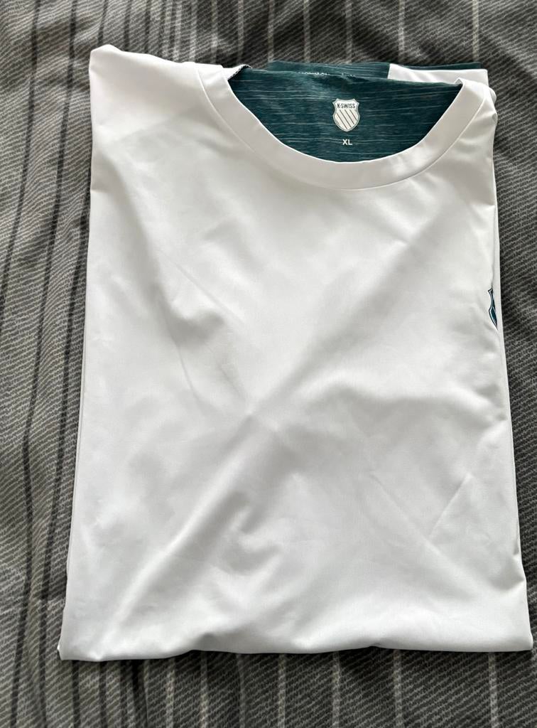 T-Shirt de tennis K-Swiss . XL, Kleding | Heren, T-shirts, Ophalen of Verzenden, Zo goed als nieuw, Wit
